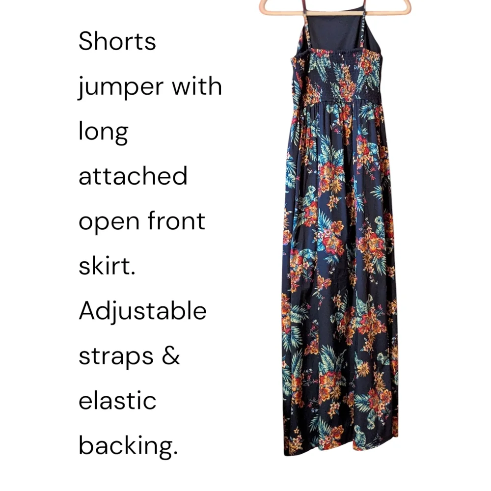 Band of Gypsies Navy Floral Jumpsuit - Picture 2 of 8